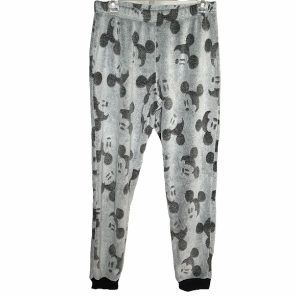 DISNEY Mickey Mouse Fleece Joggers Women’s Size Medium Pajama Bottoms - Picture 14 of 15